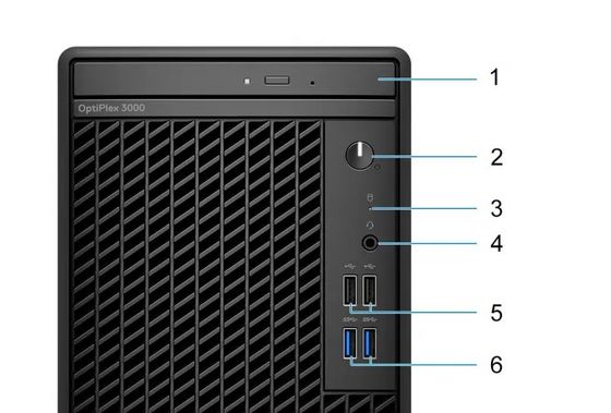 Intel Core i7-12700 Processor OptiPlex 3000MT Tower Desktop PC Geïntegreerde kaart