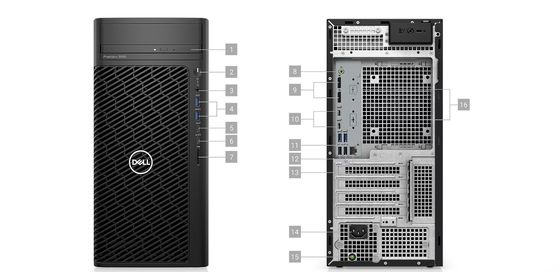 Hot Dell Precision t3660 Tower Workstation met 8 GB geheugen en 2,1 GHz processorsnelheid