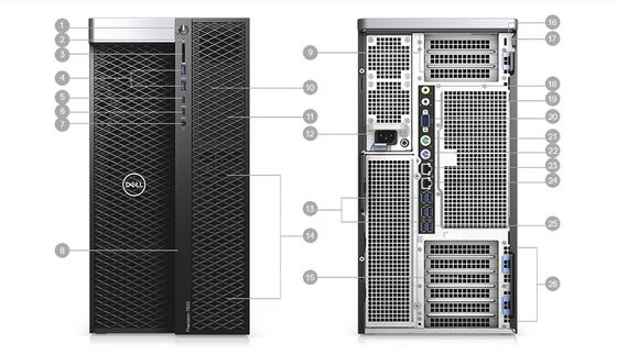 DELL T7920 Precision Tower Workstation Xeon Gold 5122 3.6GHz Professionele werkstation