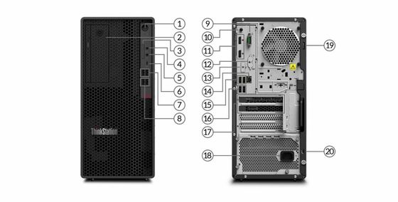 Lenovo P350 Tower Workstation met Intel Core i5-11500 16 GB geheugen en 1 TB harde schijf