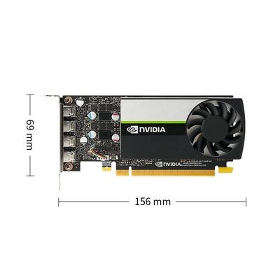 Fan Cooler NVIDIA T1000 4G GDDR6 GPU 128-bits Memory Interface PCI Express 3.0 x 16